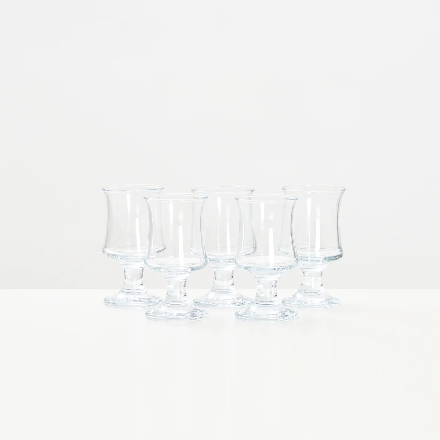 Set of 5 'Skibsglas' White Wine Glasses by Per Lütken for Holmegaard, Denmark