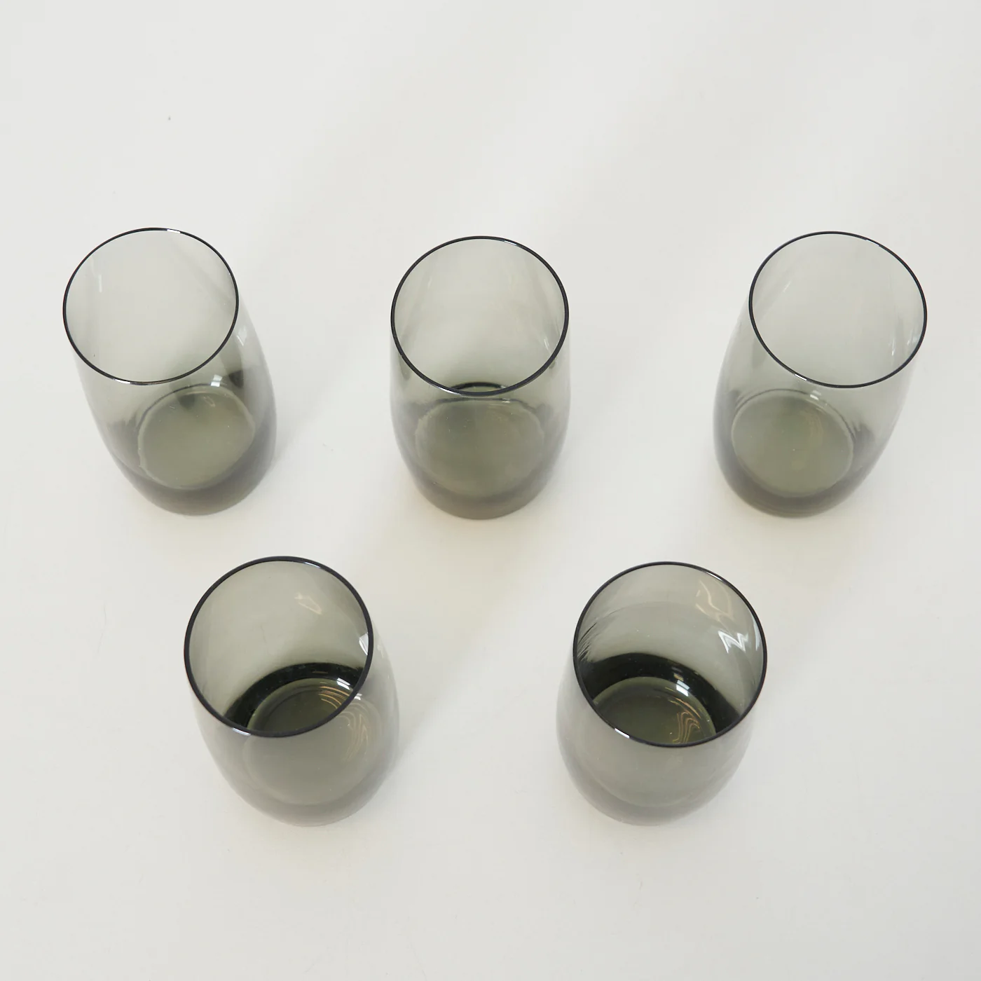 Set of 5 Smoked Glass Tumblers - Image 3