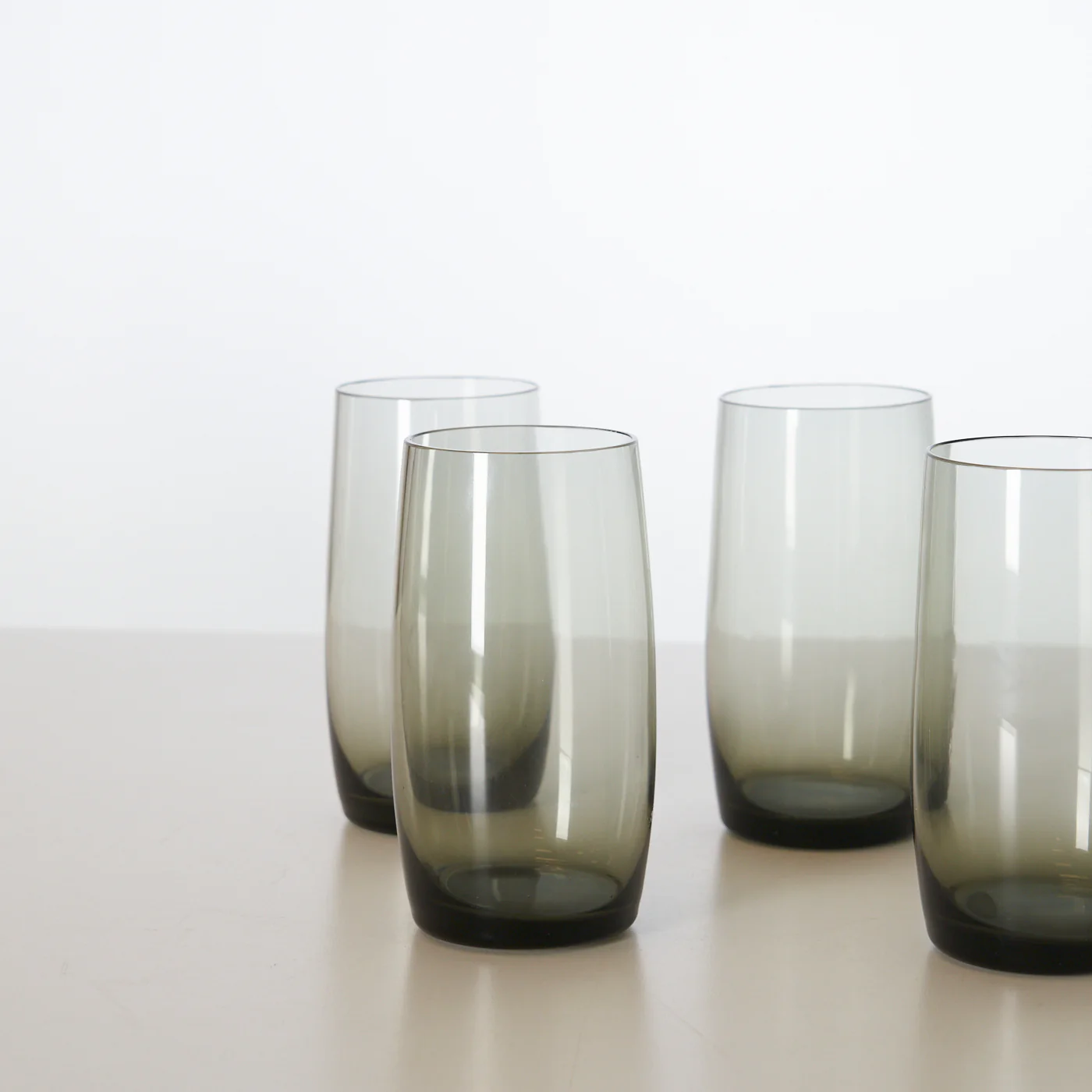 Set of 5 Smoked Glass Tumblers - Image 4