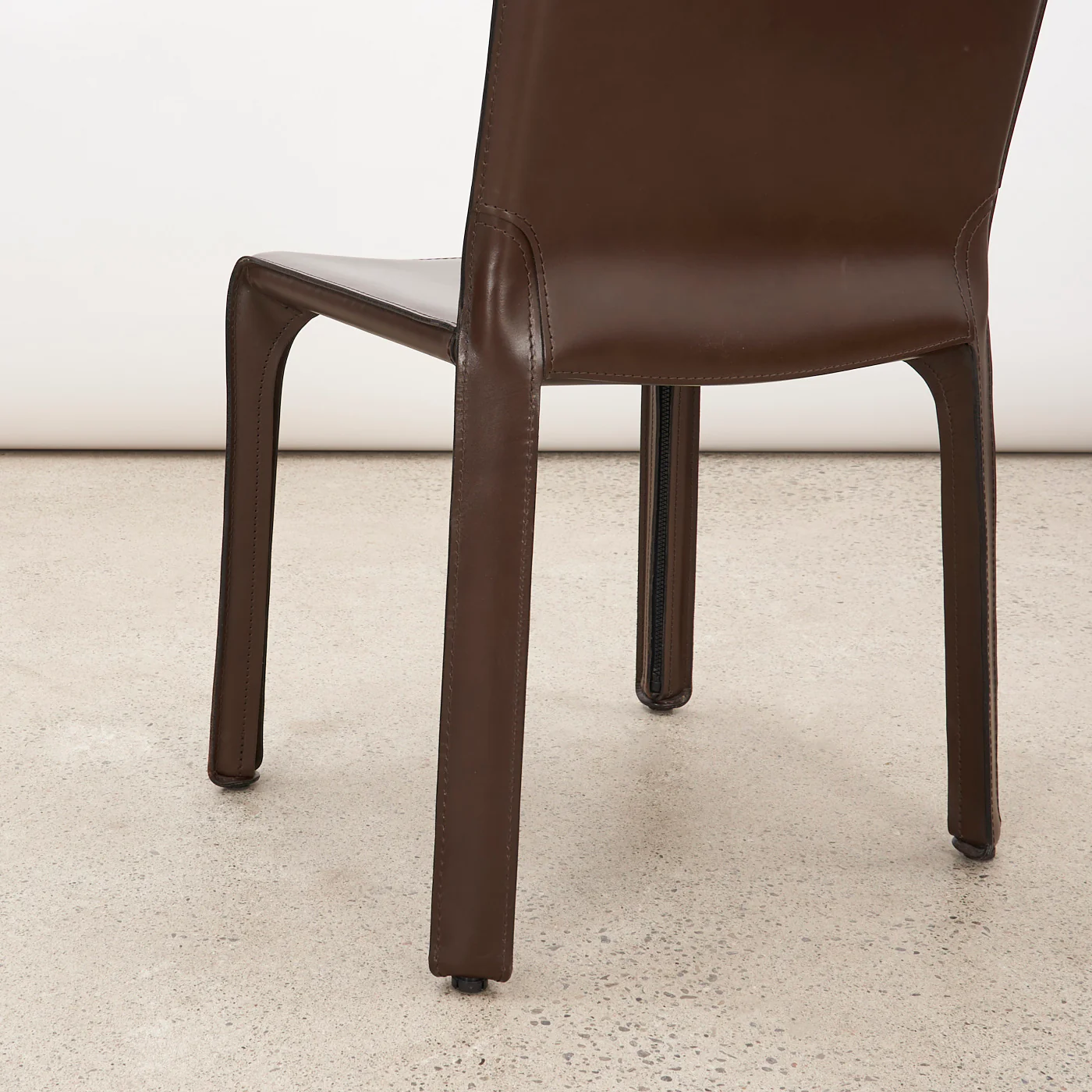 Set of 6 'CAB 412' Brown Leather Dining Chairs by Mario Bellini for Cassina, Italy - Image 10