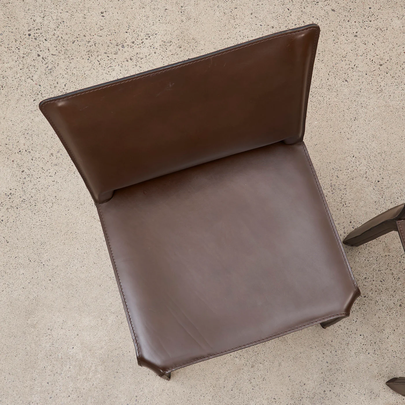 Set of 6 'CAB 412' Brown Leather Dining Chairs by Mario Bellini for Cassina, Italy - Image 14