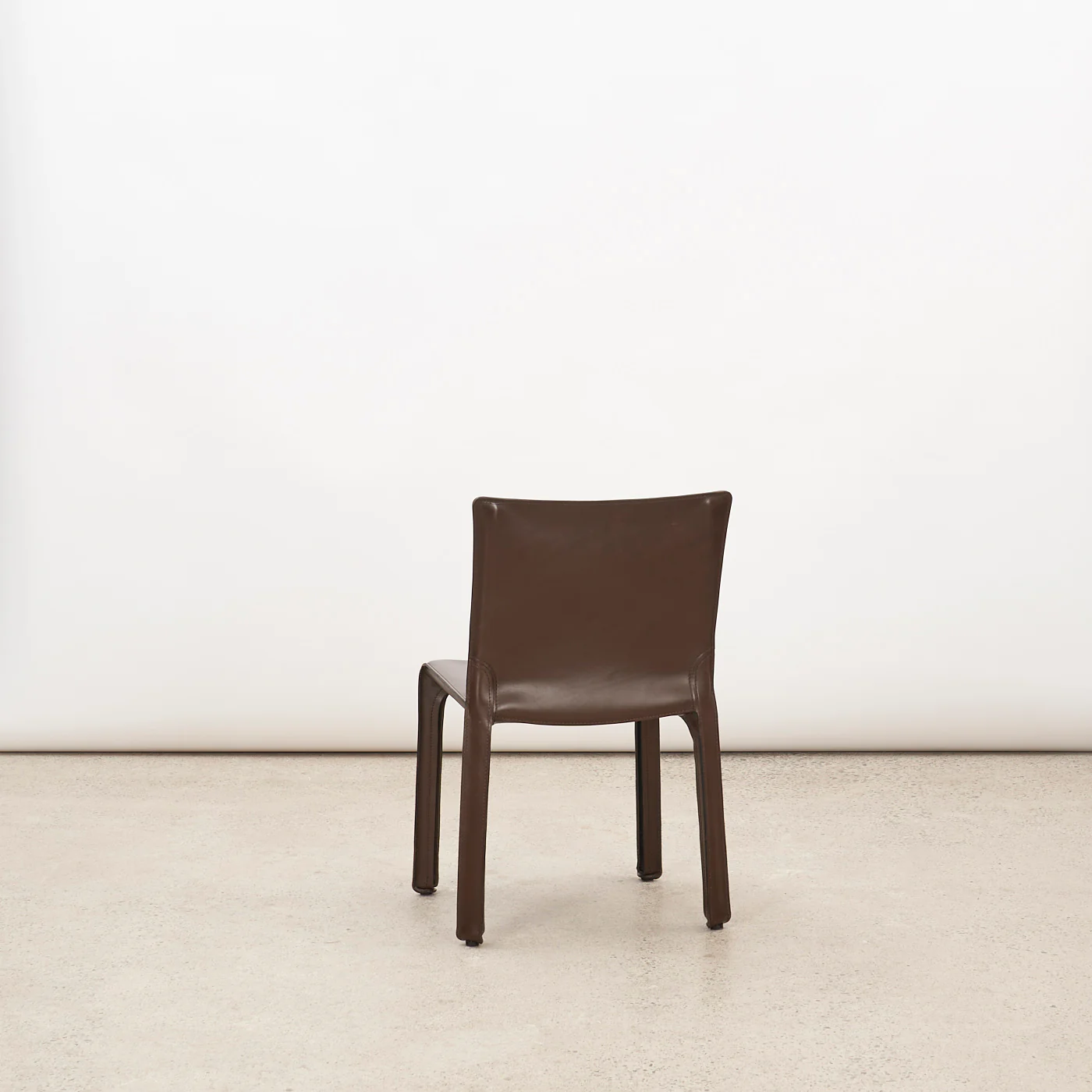 Set of 6 'CAB 412' Brown Leather Dining Chairs by Mario Bellini for Cassina, Italy - Image 3
