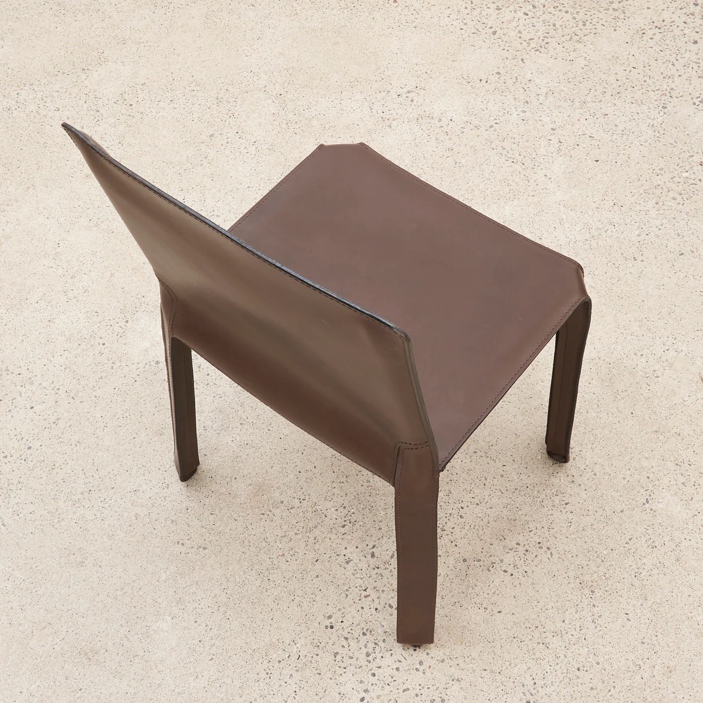Set of 6 'CAB 412' Brown Leather Dining Chairs by Mario Bellini for Cassina, Italy - Image 7
