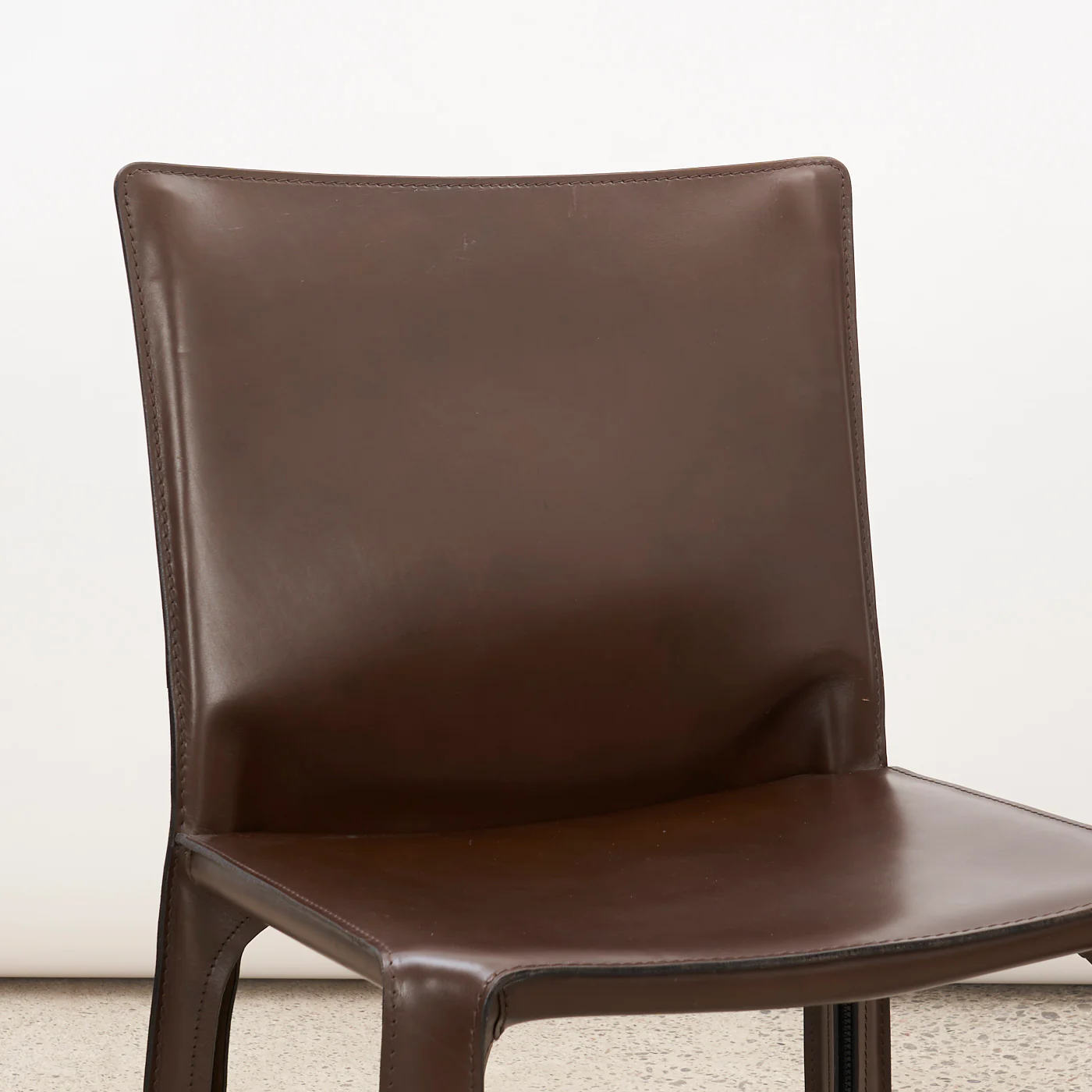 Set of 6 'CAB 412' Brown Leather Dining Chairs by Mario Bellini for Cassina, Italy - Image 8