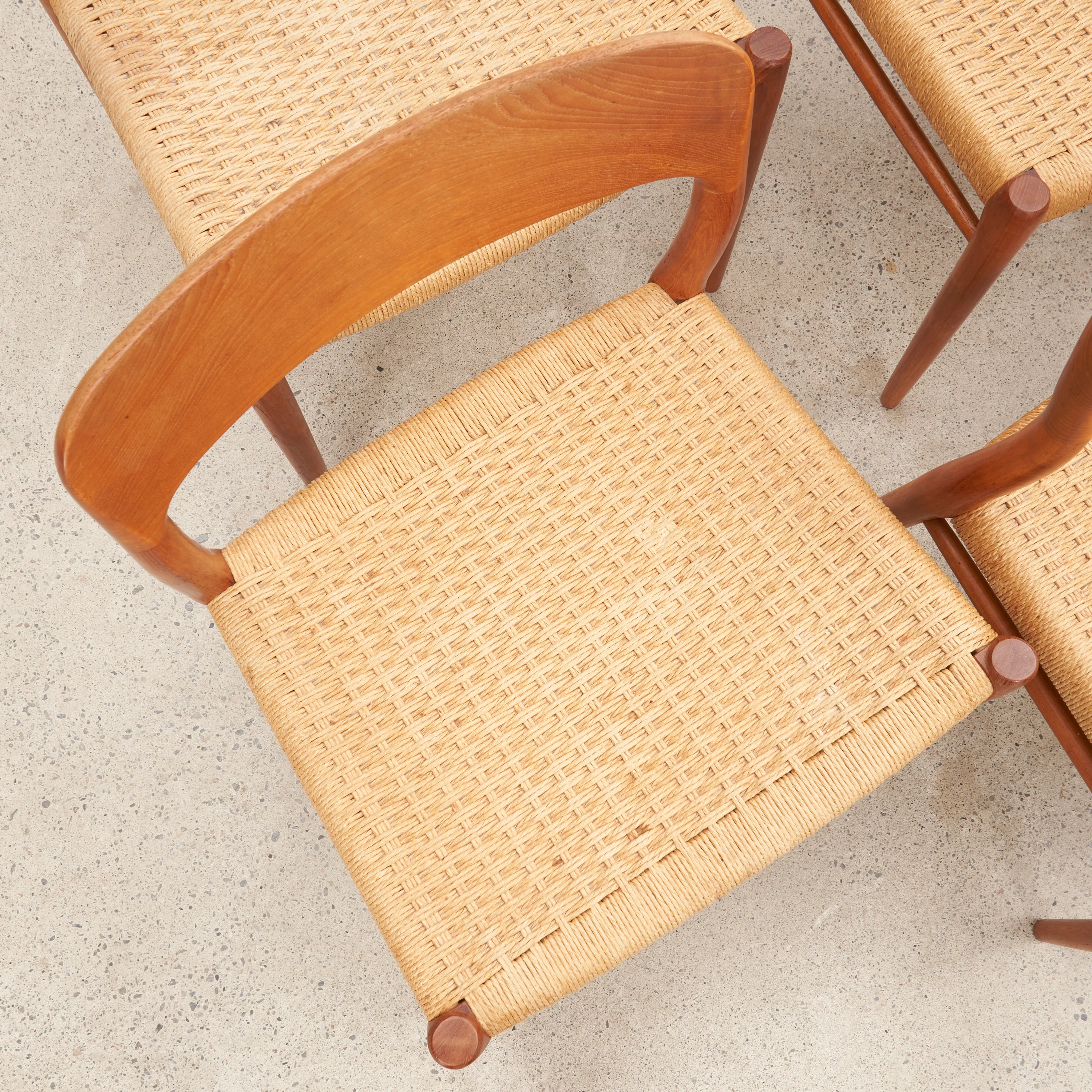 Set of 6 Teak 'Model 75' Dining Chairs by Niels O. Møller for J.L. Møllers Møbelfabrik - Image 4
