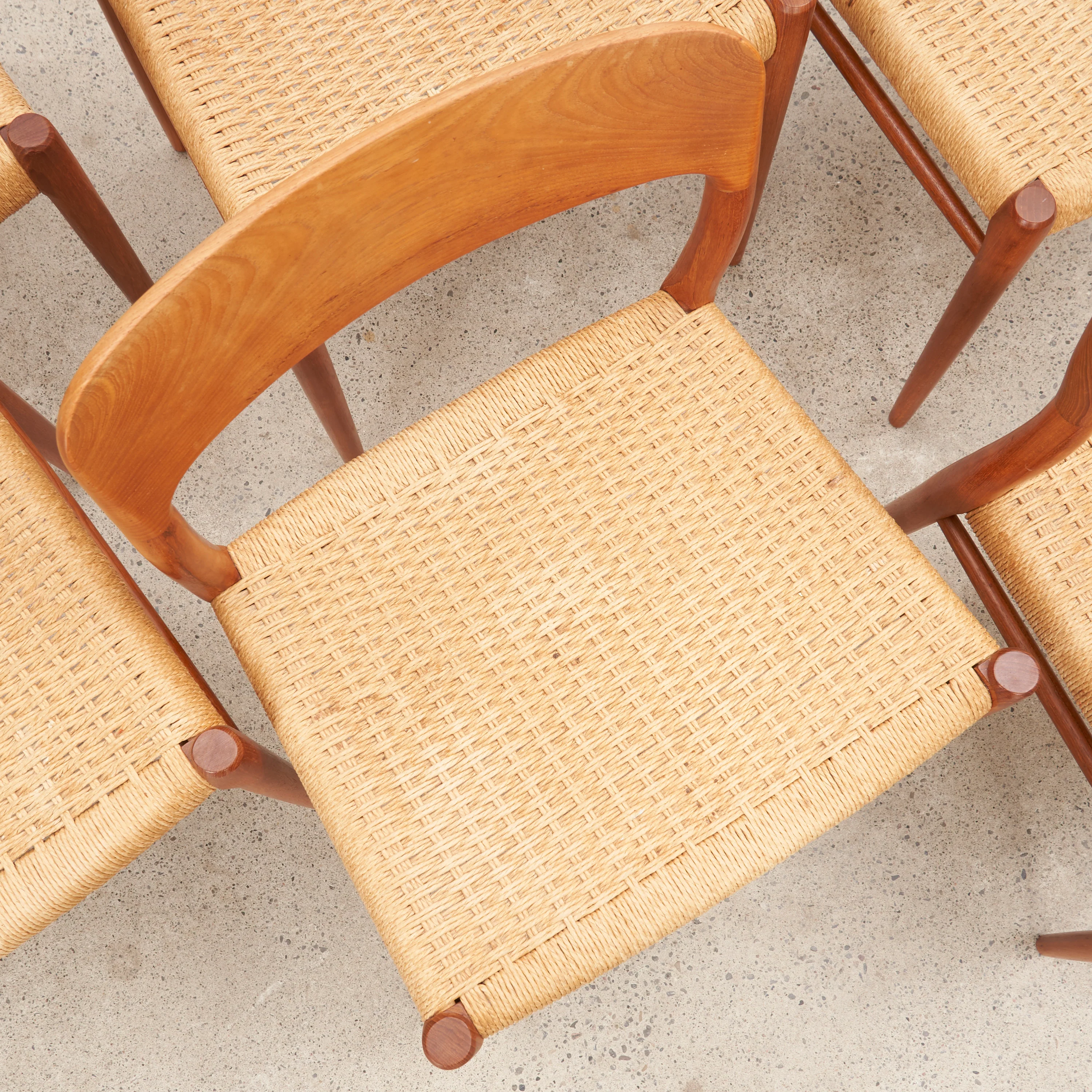 Set of 6 Teak 'Model 75' Dining Chairs by Niels O. Møller for J.L. Møllers Møbelfabrik - Image 5