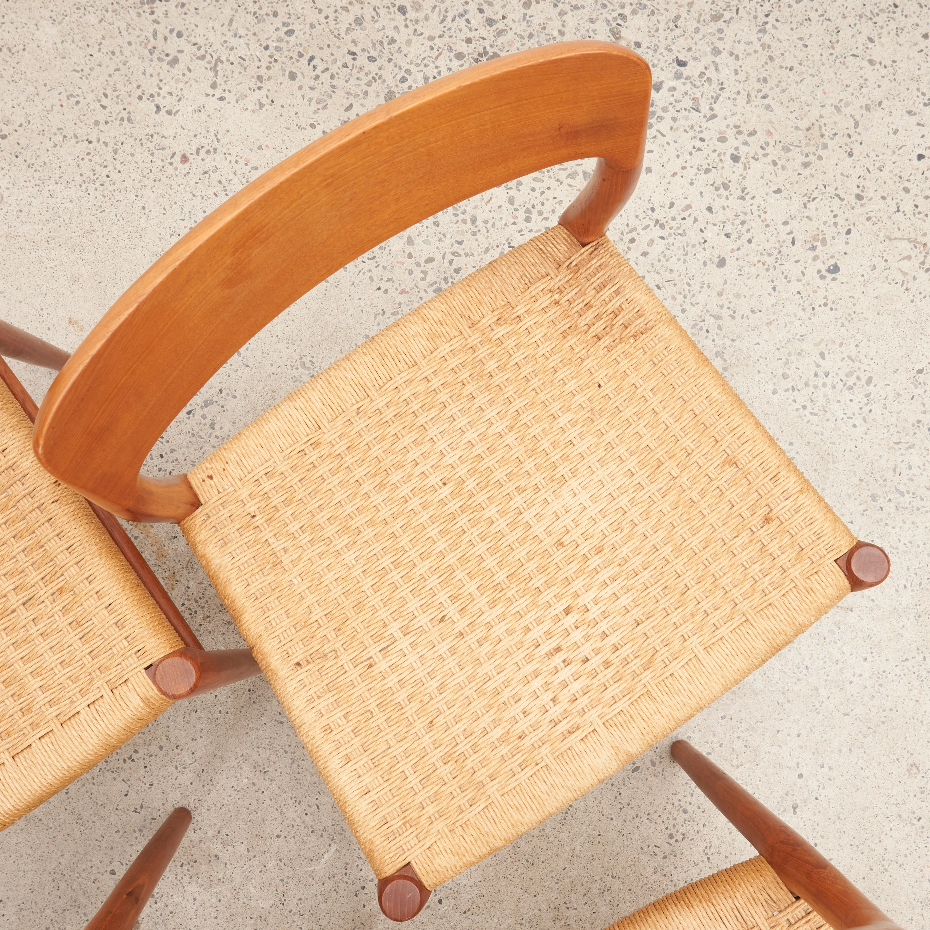 Set of 6 Teak 'Model 75' Dining Chairs by Niels O. Møller for J.L. Møllers Møbelfabrik - Image 9