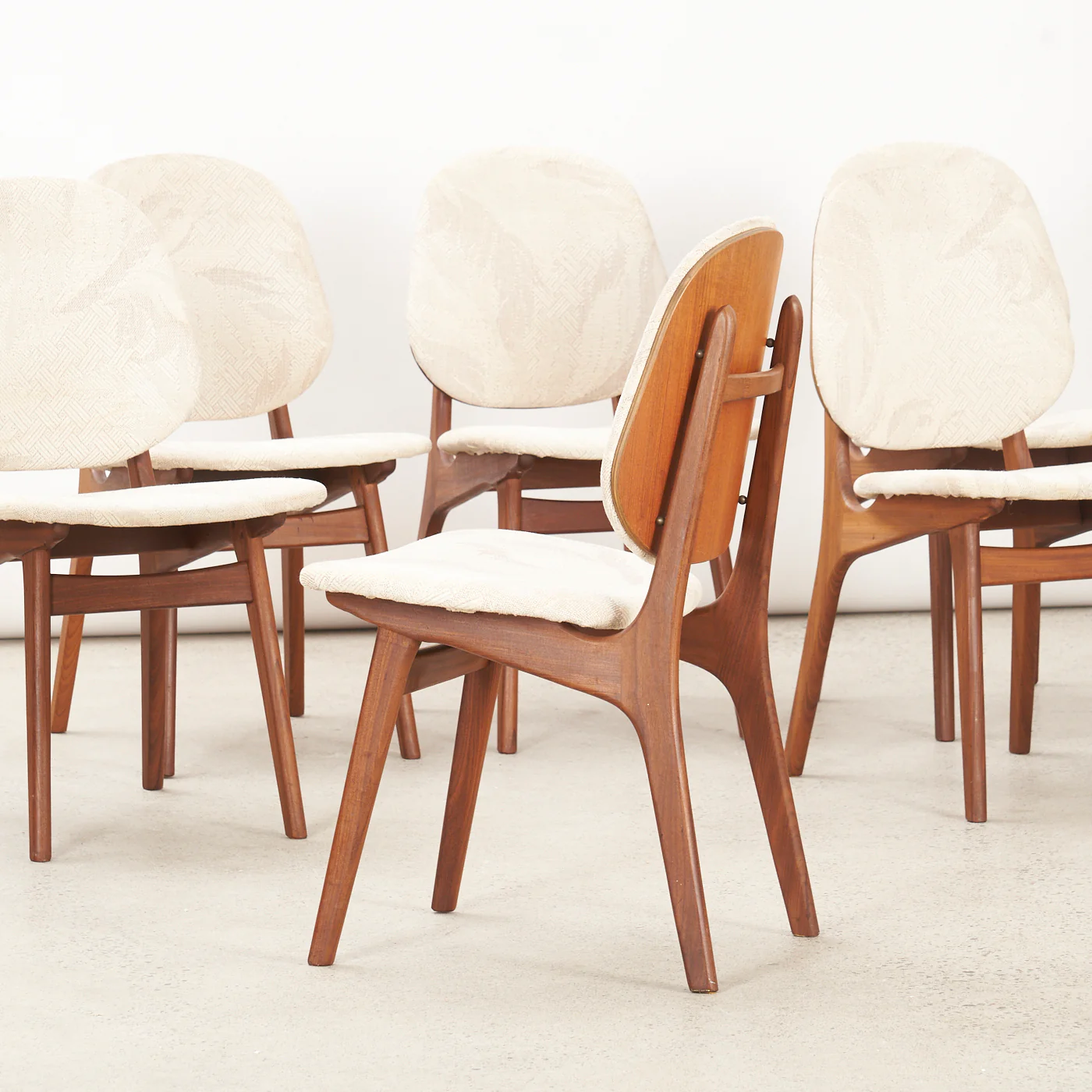Set of 6 Teak Shield Back Dining Chairs by Arne Hovmand Olsen, Denmark - Image 15