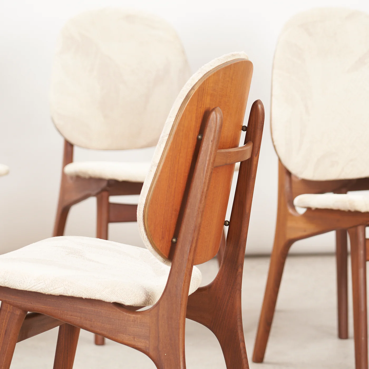 Set of 6 Teak Shield Back Dining Chairs by Arne Hovmand Olsen, Denmark - Image 16