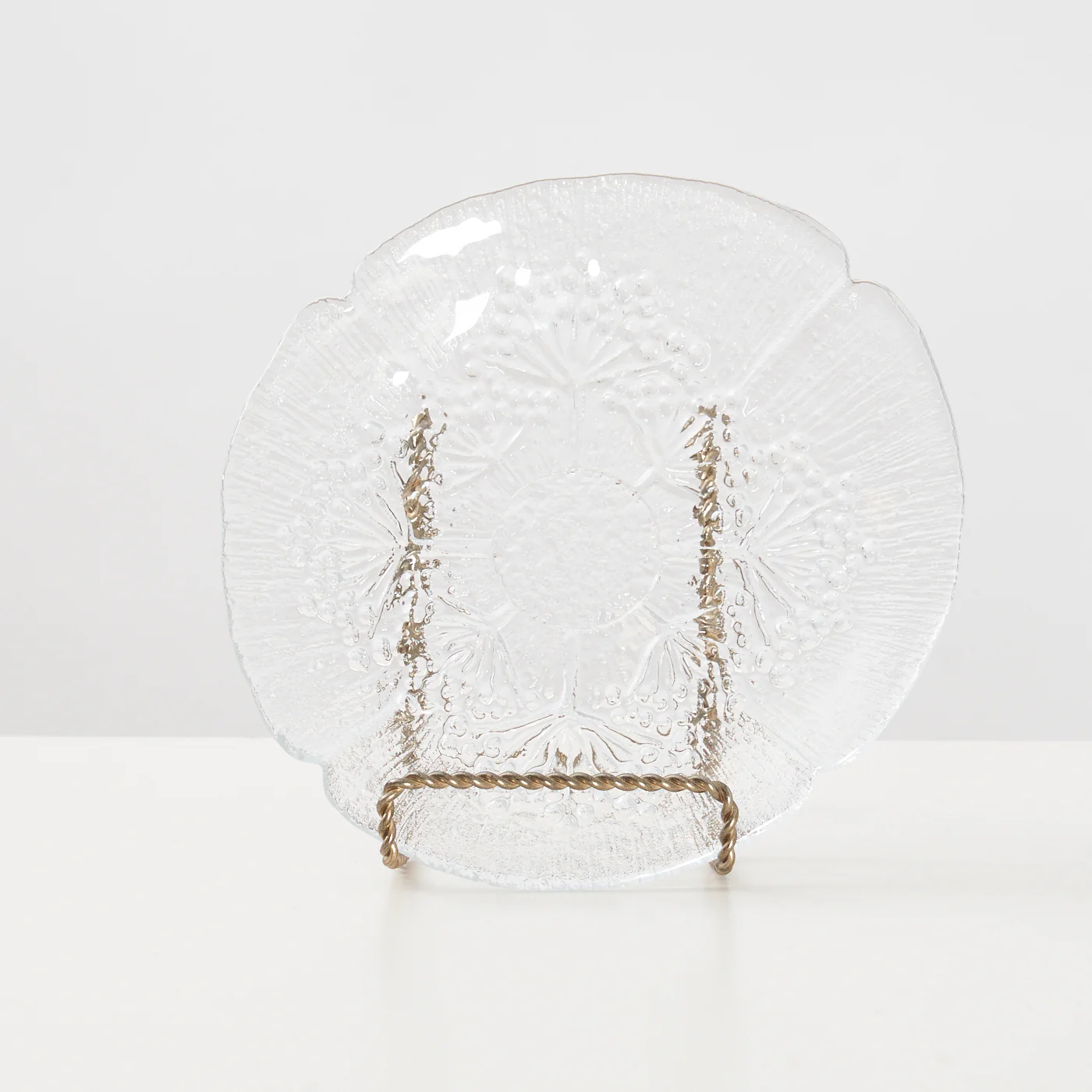 Set of 6 Textured Glass Plates by Pertti Kallioinen for Laiserat Mantsala, Finland - Image 2