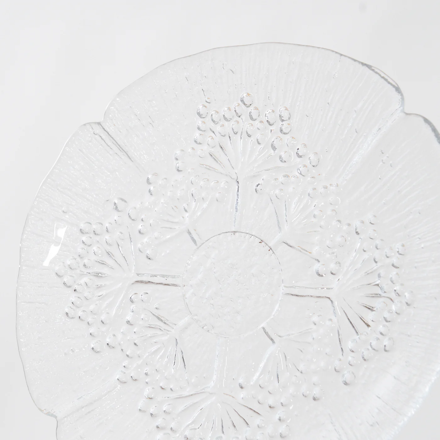 Set of 6 Textured Glass Plates by Pertti Kallioinen for Laiserat Mantsala, Finland - Image 3