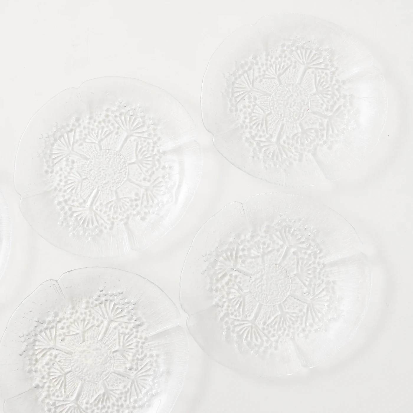 Set of 6 Textured Glass Plates by Pertti Kallioinen for Laiserat Mantsala, Finland - Image 5