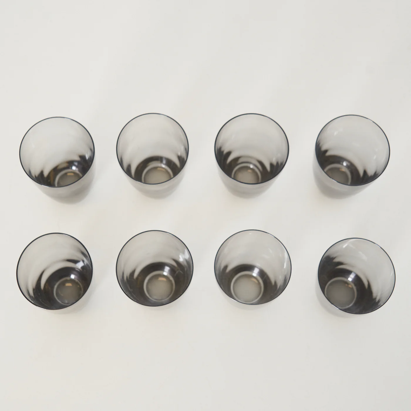 Set of 8 ‘Copenhagen’ Smoked Glass Cordial Glasses by Per Lütken for Holmegaard, Denmark - Image 3