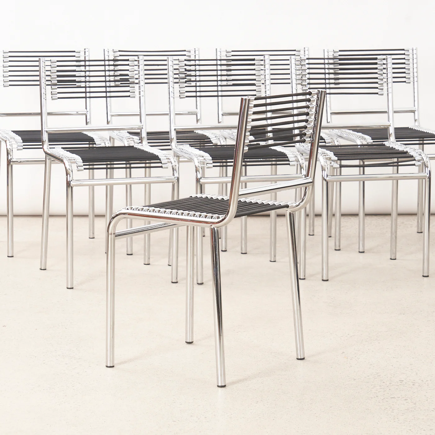 Set of 8 'Sandows' Chairs by René Herbst - Image 17