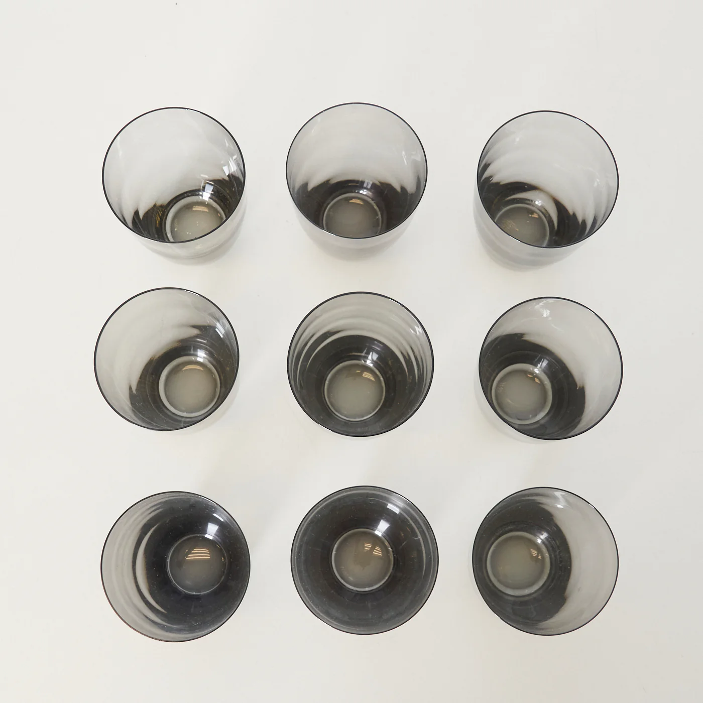 Set of 9 ‘Copenhagen’ Smoked Glass Tumblers by Per Lütken for Holmegaard, Denmark - Image 3