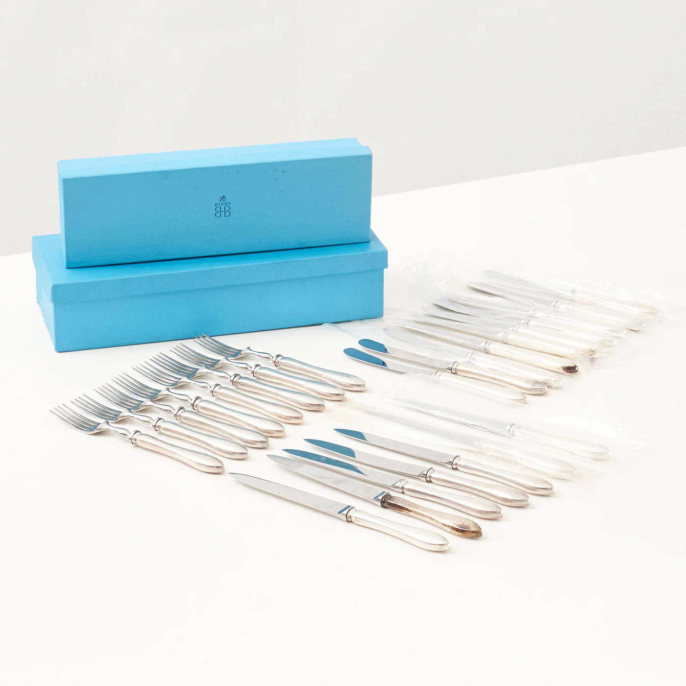 Sterling Silver 'Tudor – Plain' Lunch Flatware Set by Birks