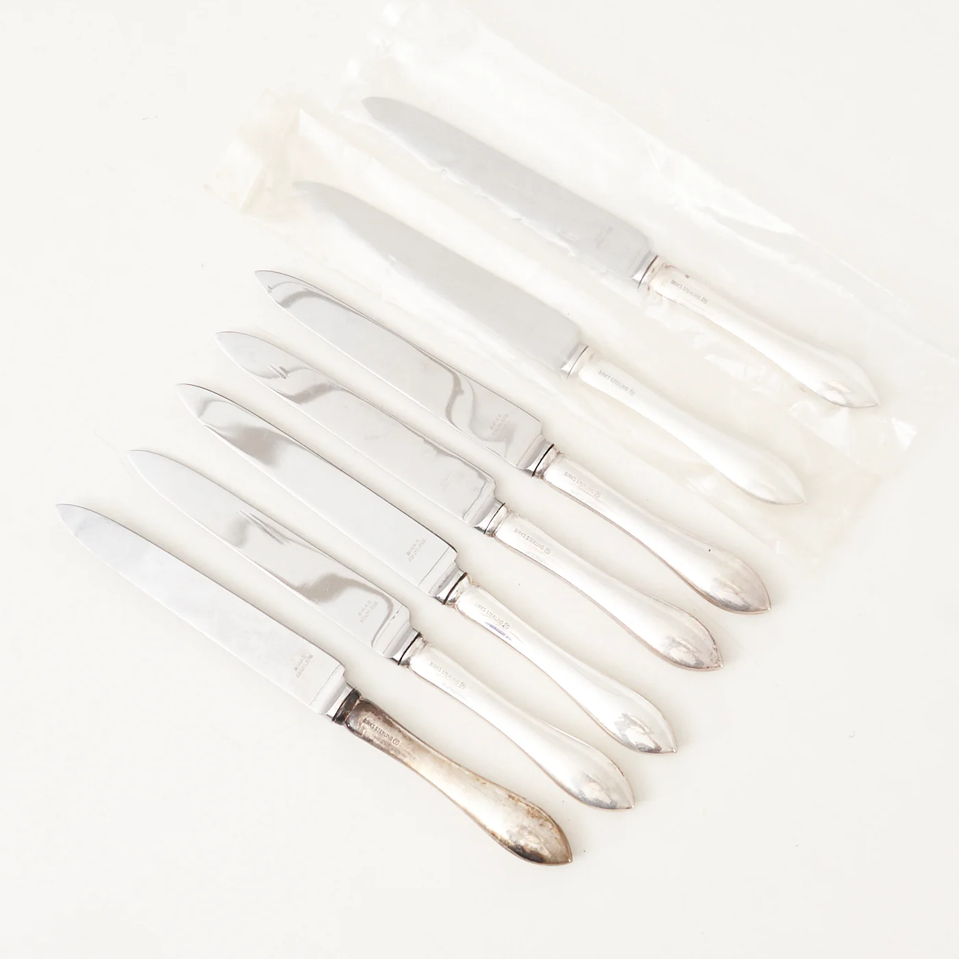 Sterling Silver 'Tudor – Plain' Lunch Flatware Set by Birks - Image 4
