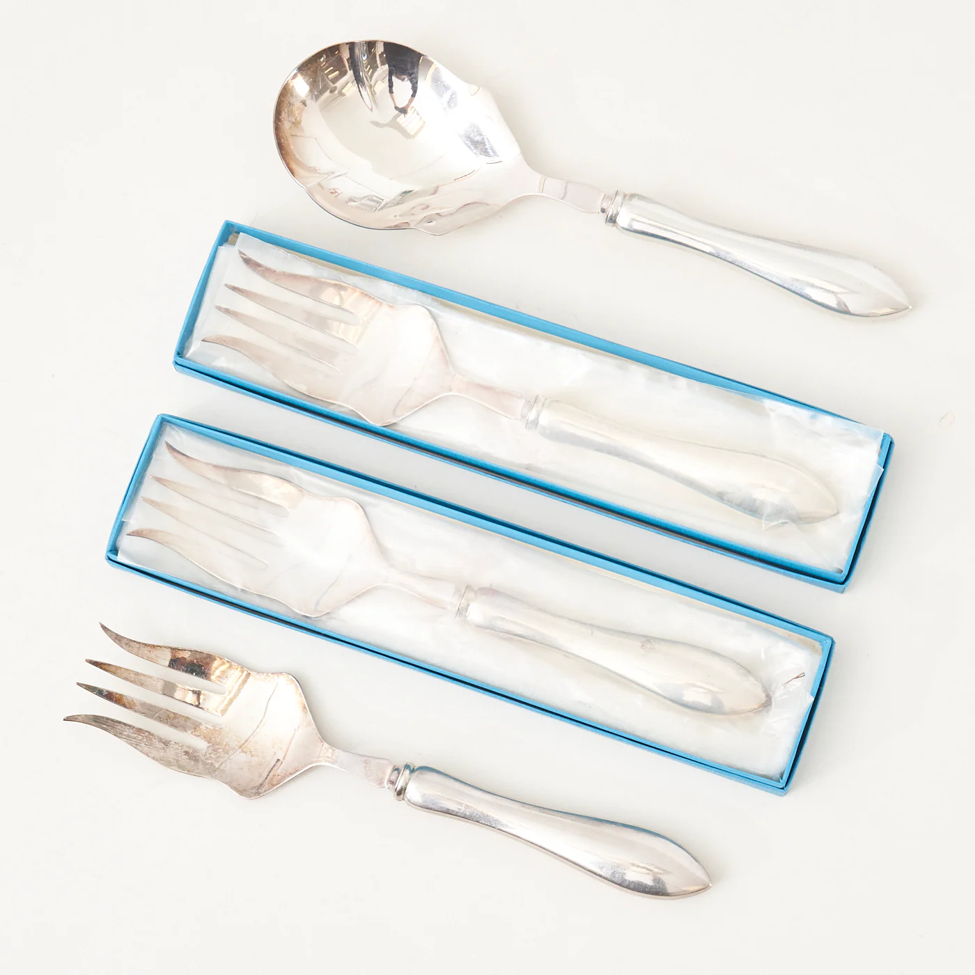 Sterling Silver 'Tudor – Plain' Serving Set by Birks - Image 2