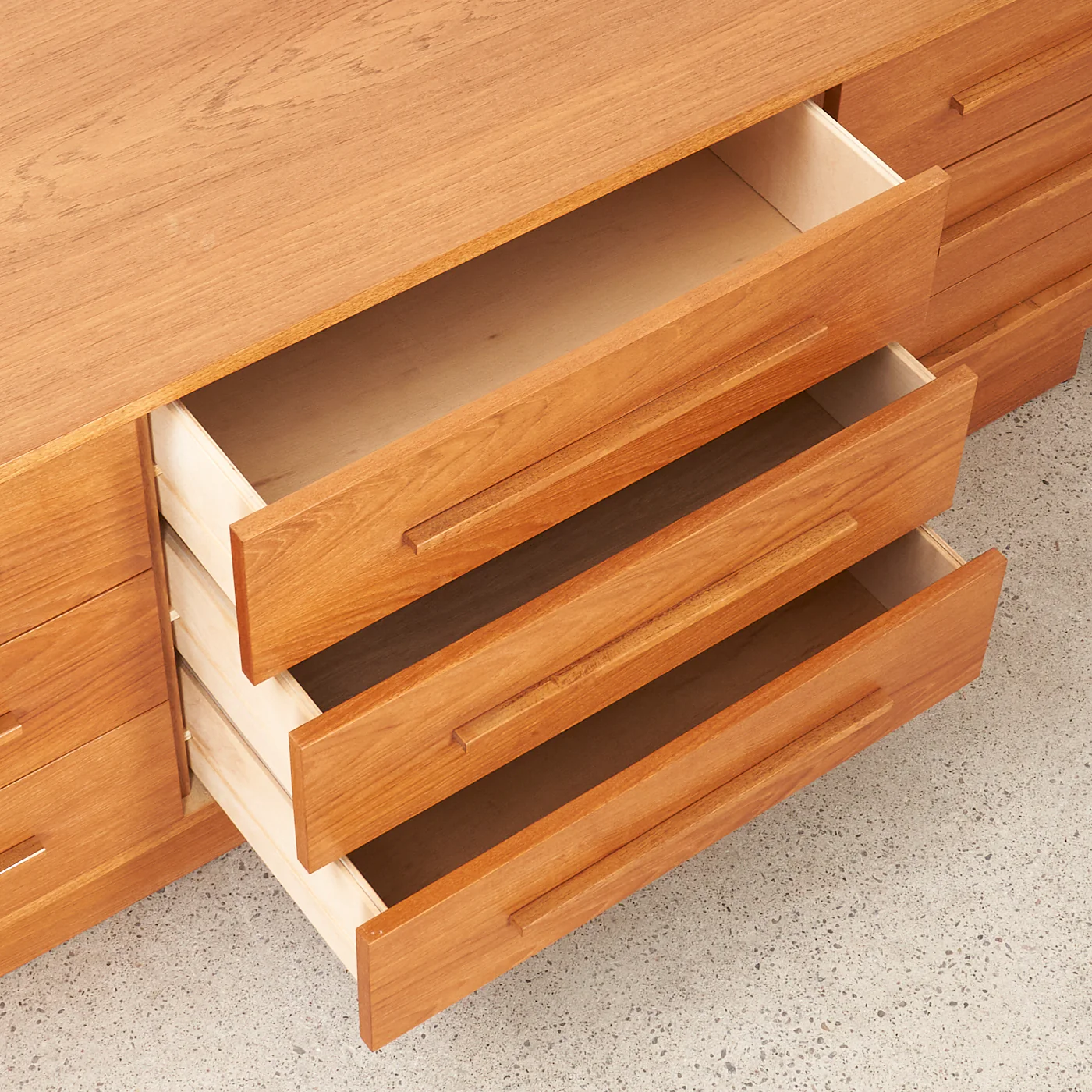 Teak 9-Drawer Dresser - Image 9
