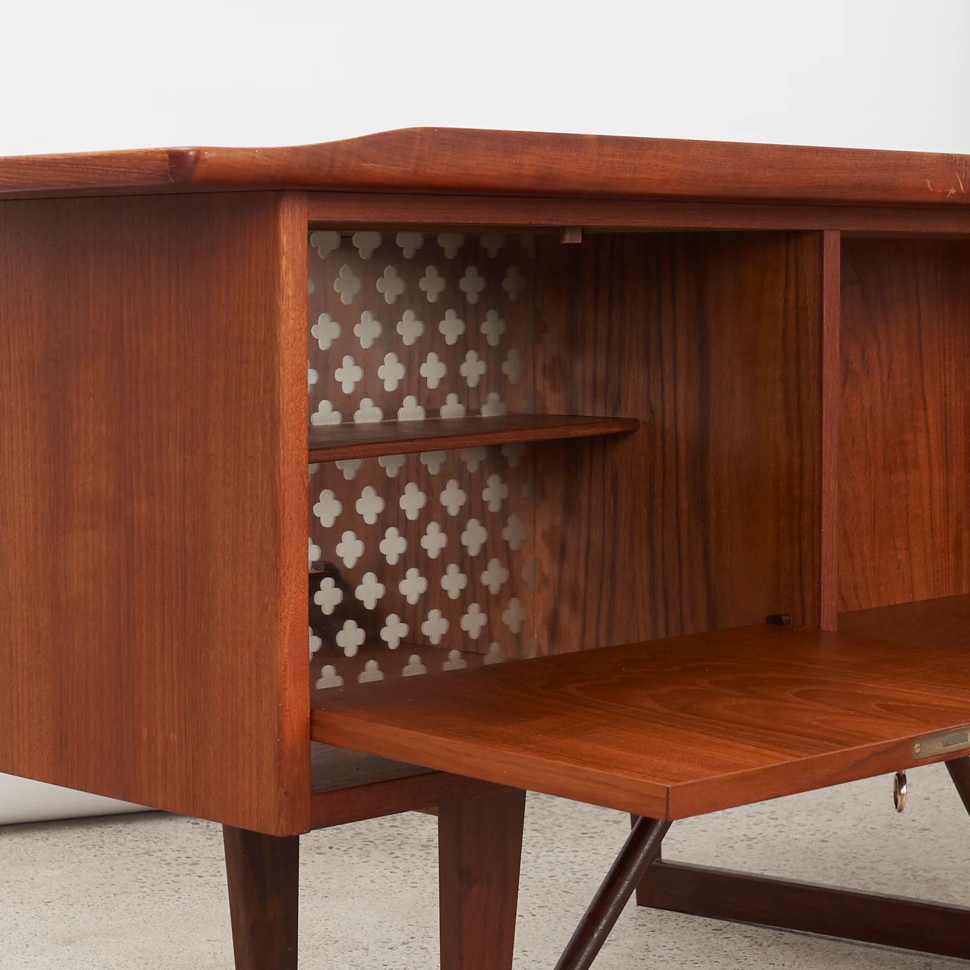 Teak Desk w/ Bar Cabinet by Peter Løvig Nielsen, Denmark - Image 5