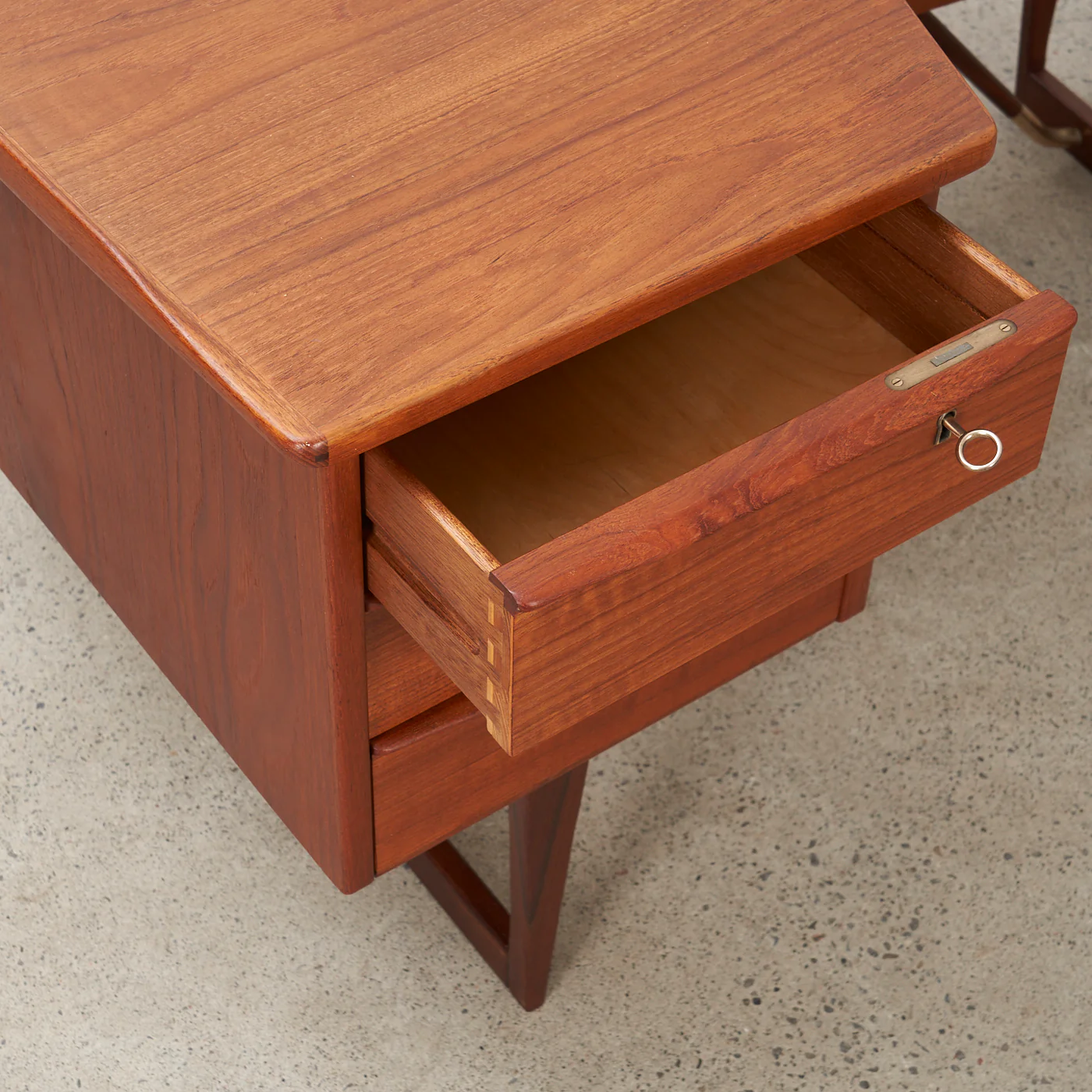 Teak Desk w/ Bar Cabinet by Peter Løvig Nielsen, Denmark - Image 7