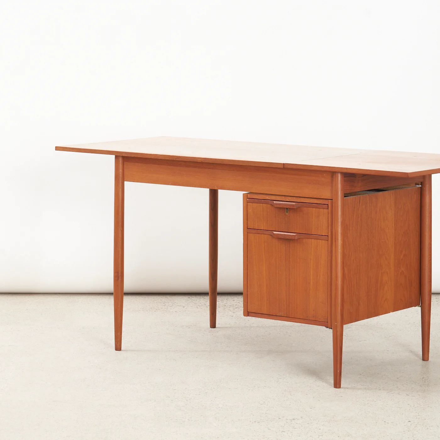 Teak Desk w/ Drop Leaf, Denmark - Image 11