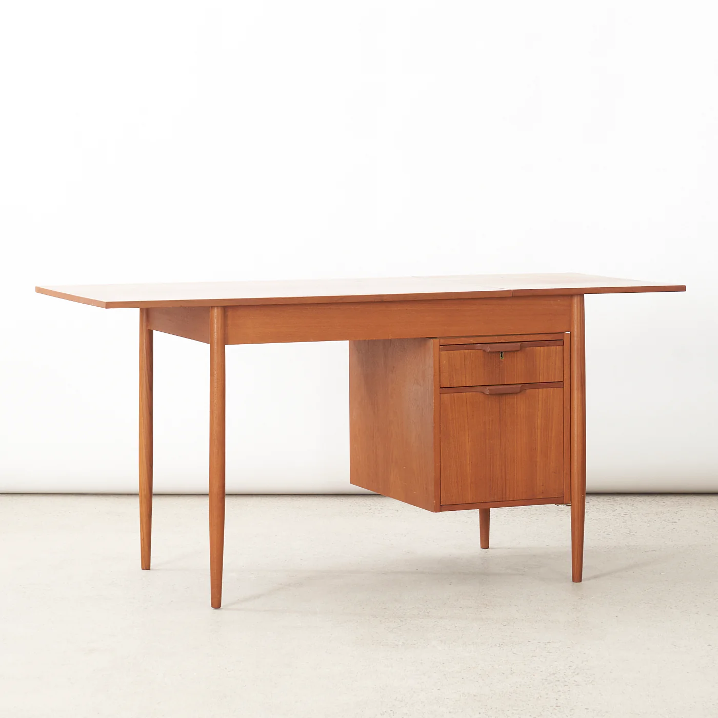 Teak Desk w/ Drop Leaf, Denmark - Image 2