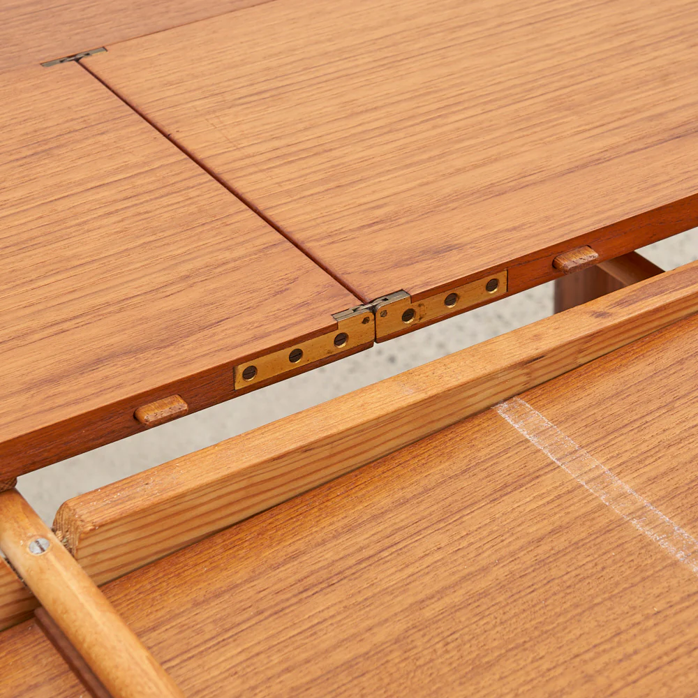 Teak Jack Knife Dining Table by Svend Åage Madsen for K. Knudsen & Søn, Denmark - Image 4