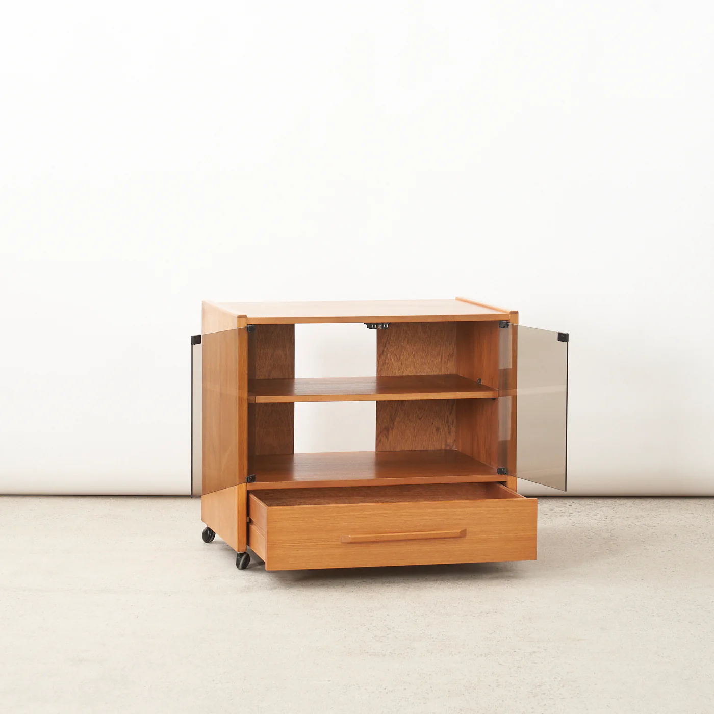 Teak Media Unit w/ Castors - Image 2