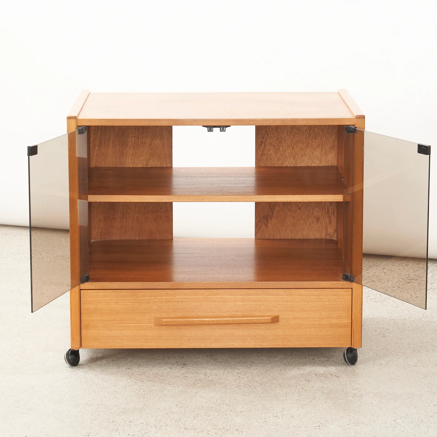 Teak Media Unit w/ Castors - Image 3