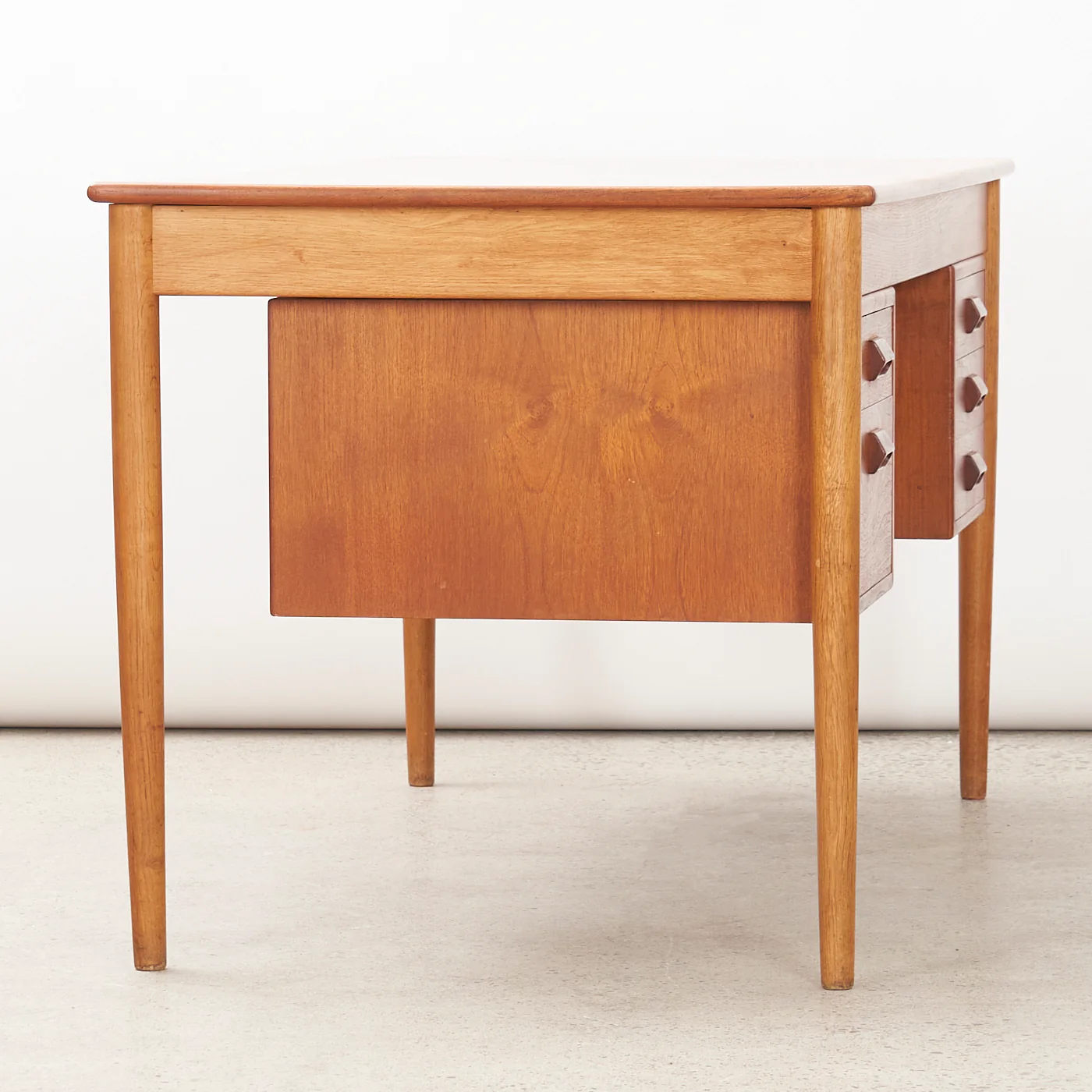 Teak & Oak Desk by Børge Mogensen for Søborg Møbler, Denmark - Image 4