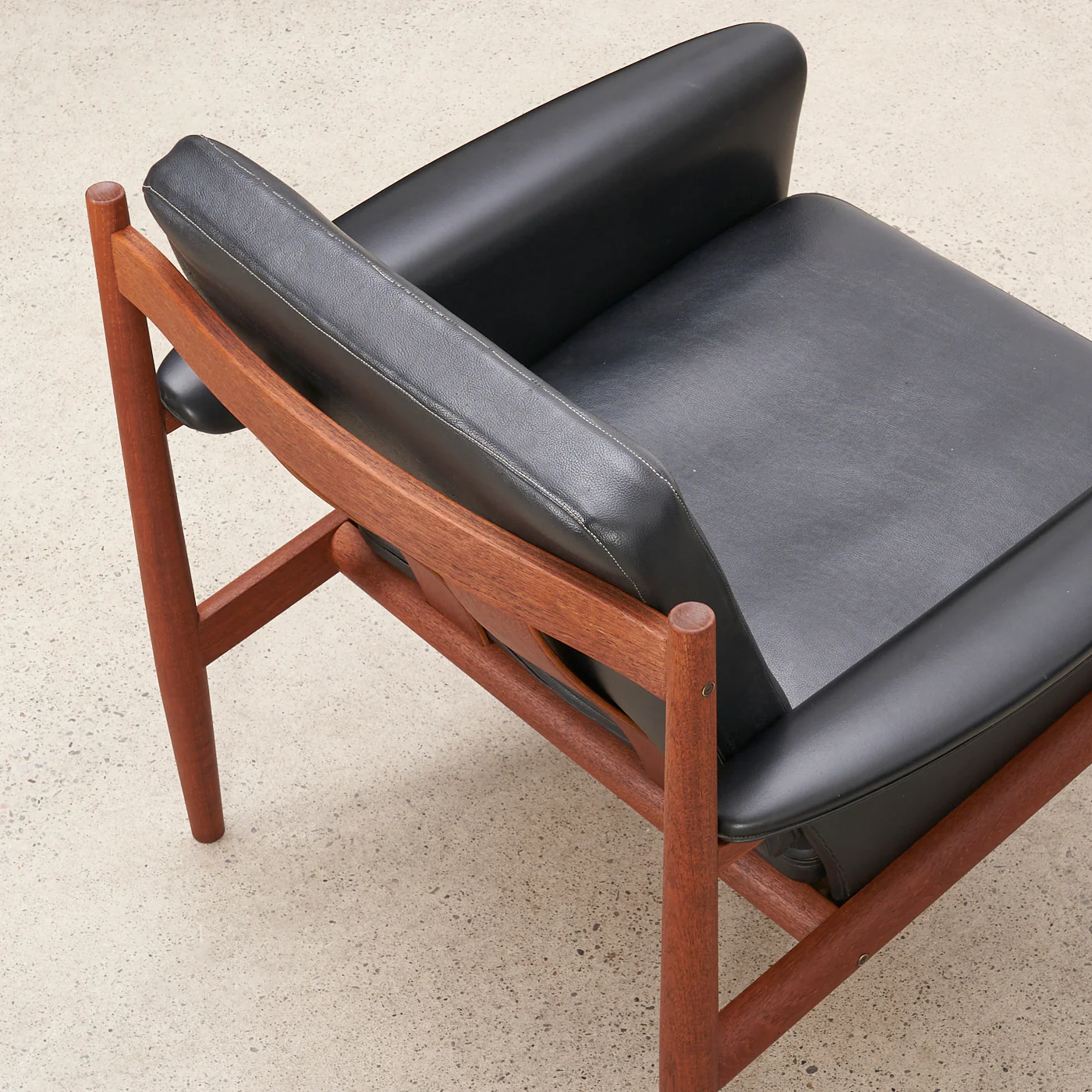 Teak & Vinyl Lounge Chair by Grete Jalk for France & Søn, Denmark - Image 10