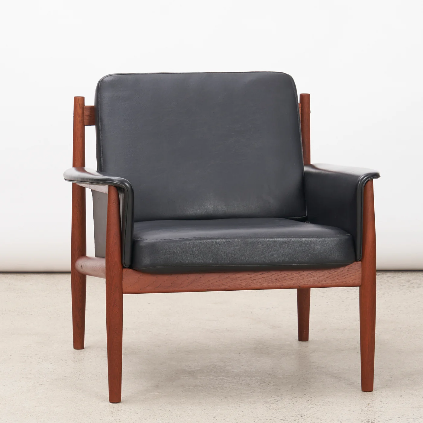 Teak & Vinyl Lounge Chair by Grete Jalk for France & Søn, Denmark - Image 3