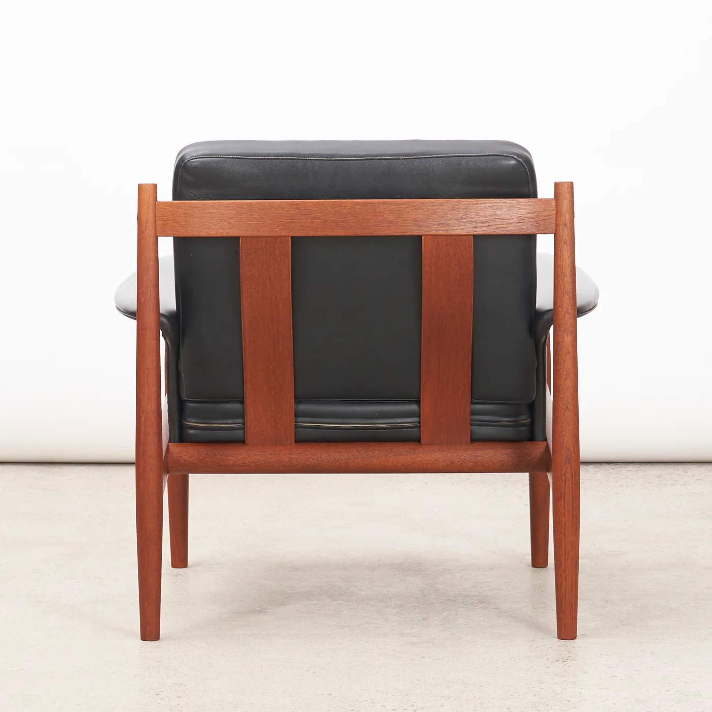 Teak & Vinyl Lounge Chair by Grete Jalk for France & Søn, Denmark - Image 7
