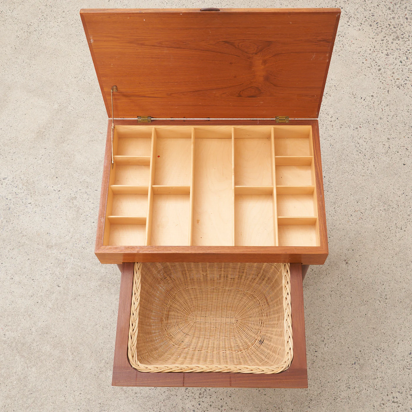 Teak & Walnut Sewing Cart by Ejvind Johannson for FDB Møbler, Denmark - Image 6