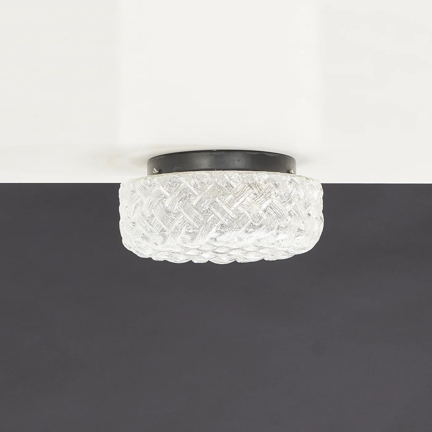 Textured Glass Flush Mount Light
