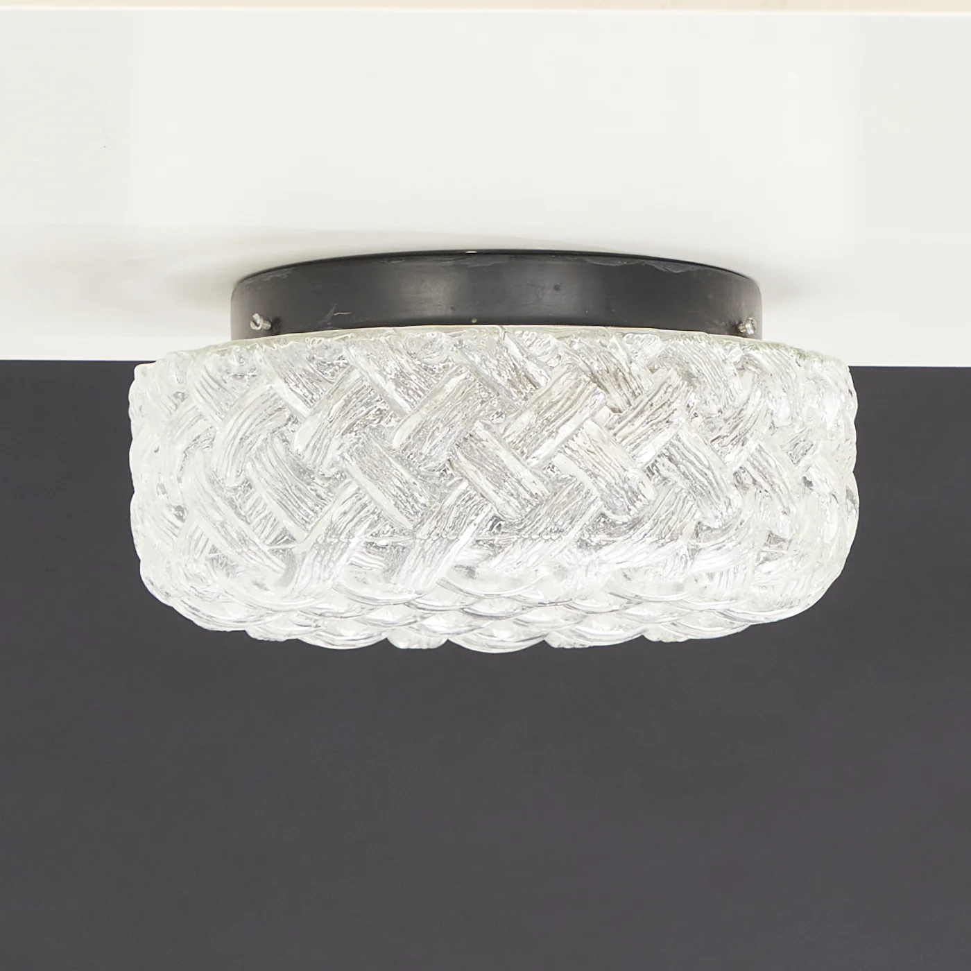 Textured Glass Flush Mount Light - Image 2
