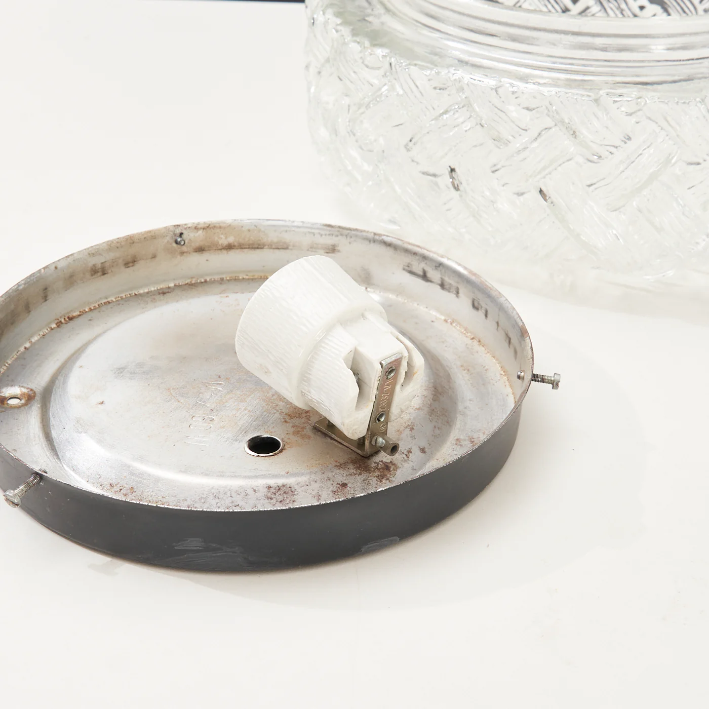 Textured Glass Flush Mount Light - Image 7