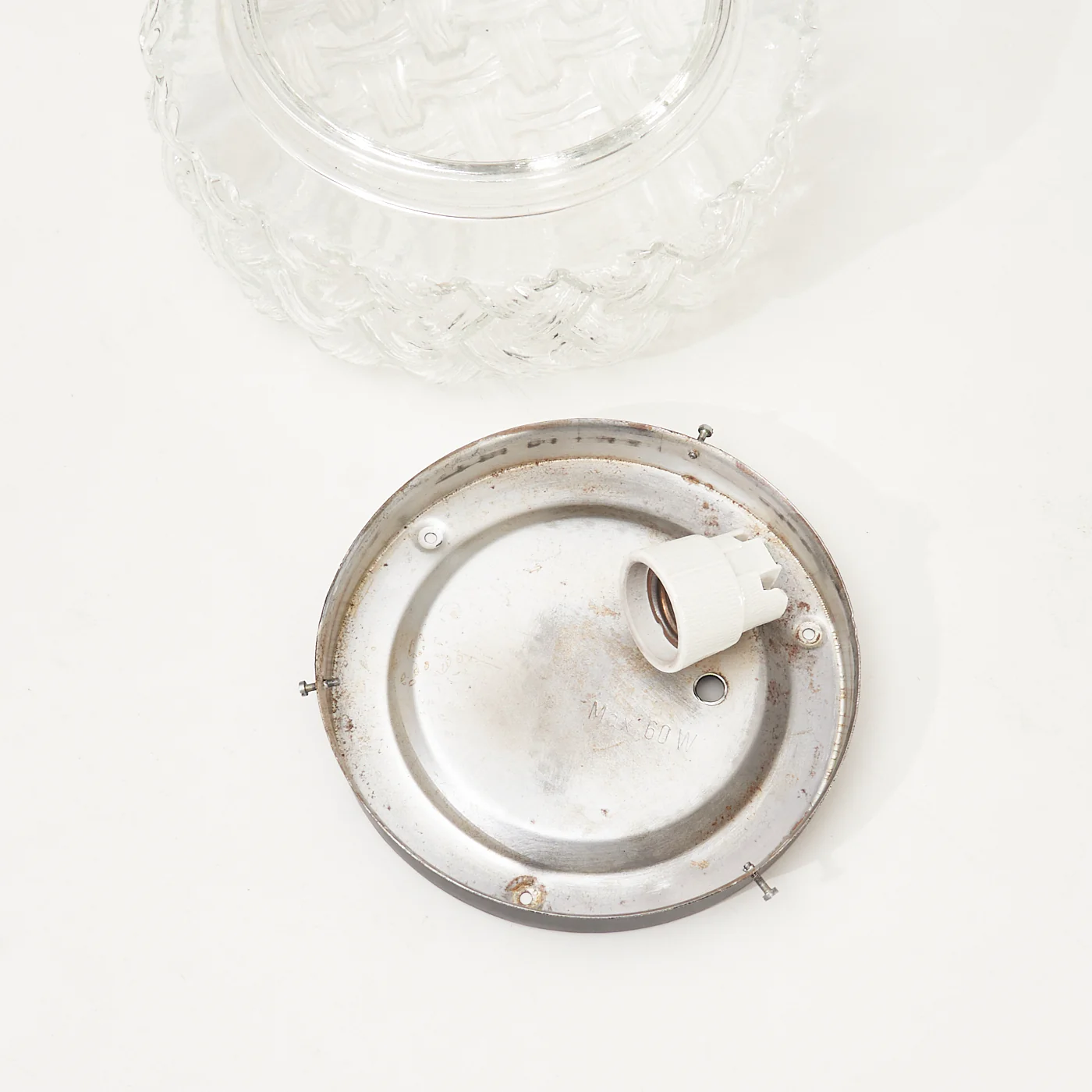 Textured Glass Flush Mount Light - Image 8