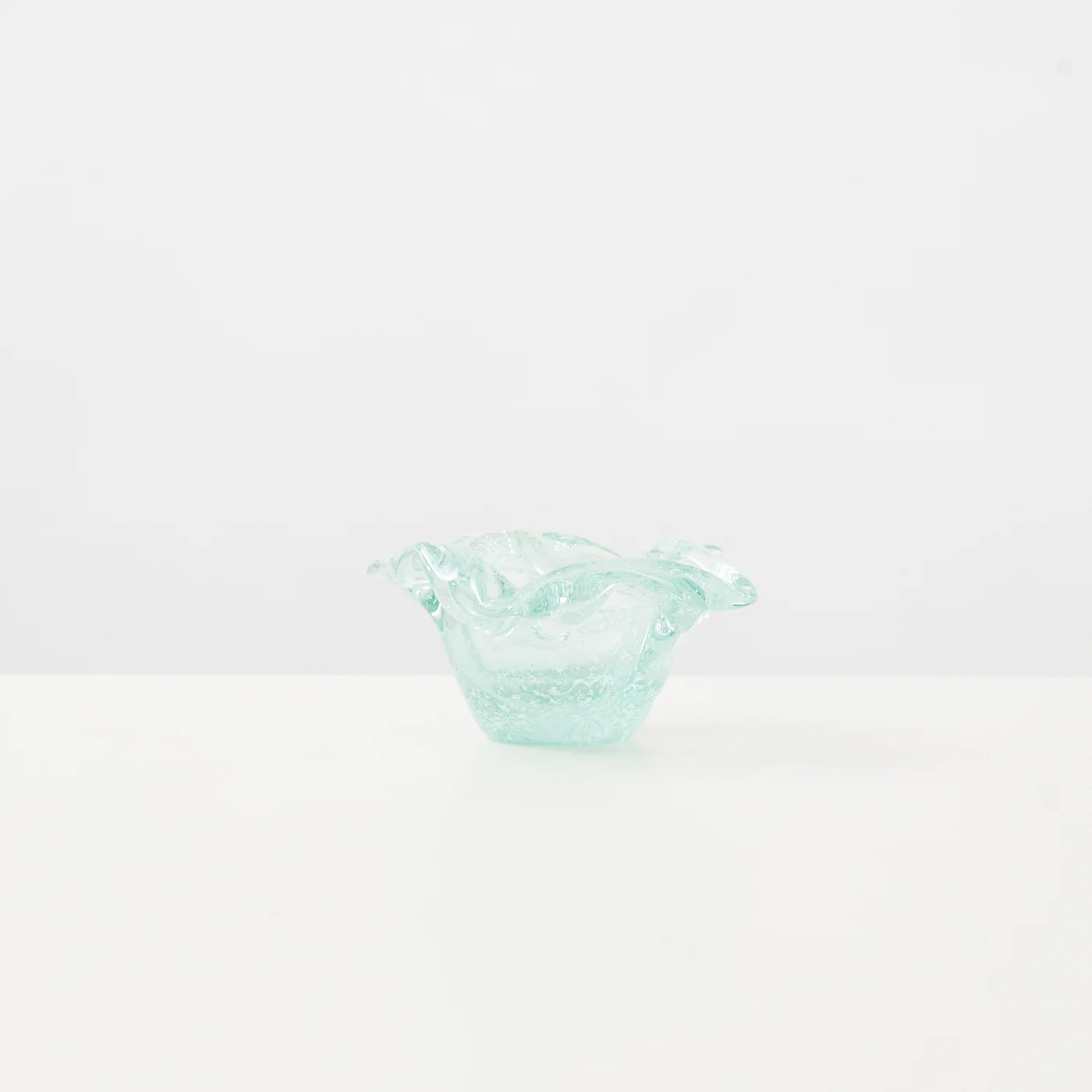 Turquoise Art Glass Bowl / Ashtray