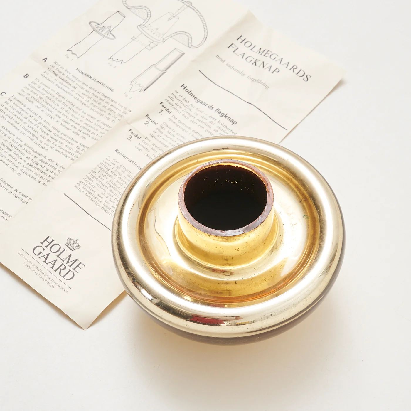 Vintage Glass Flagknap by Holmegaard, Denmark - Image 4