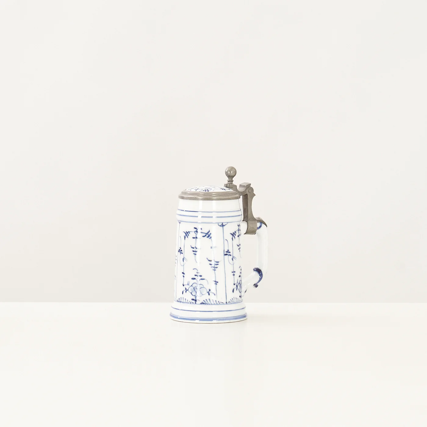 Vintage Ceramic & Metal Stein