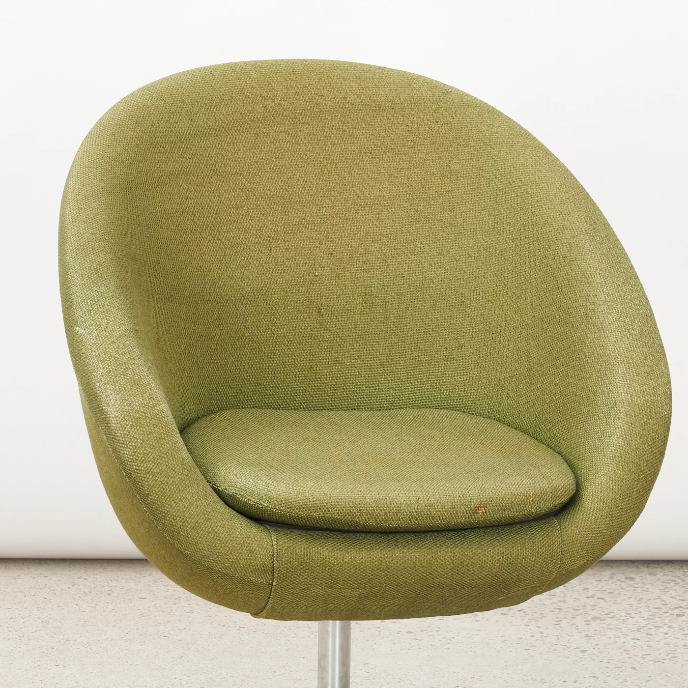 Vintage Upholstered Swivel Chair - Image 3