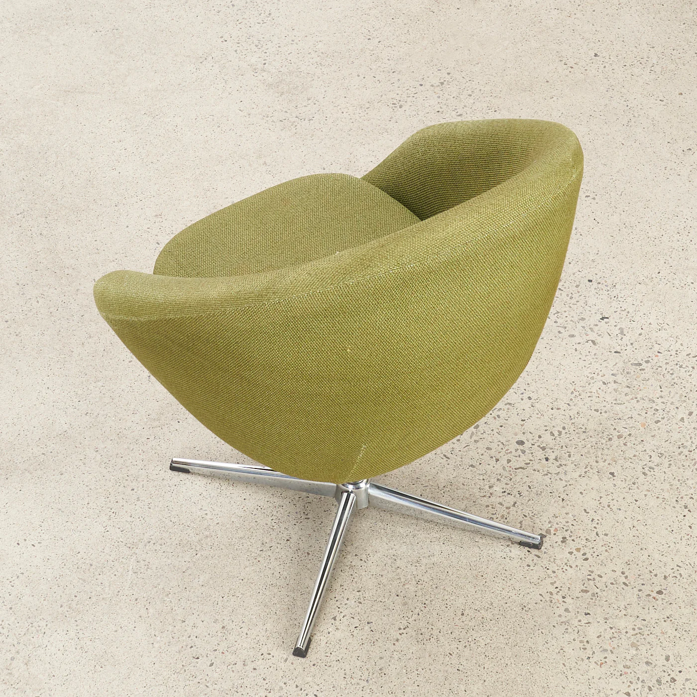 Vintage Upholstered Swivel Chair - Image 8