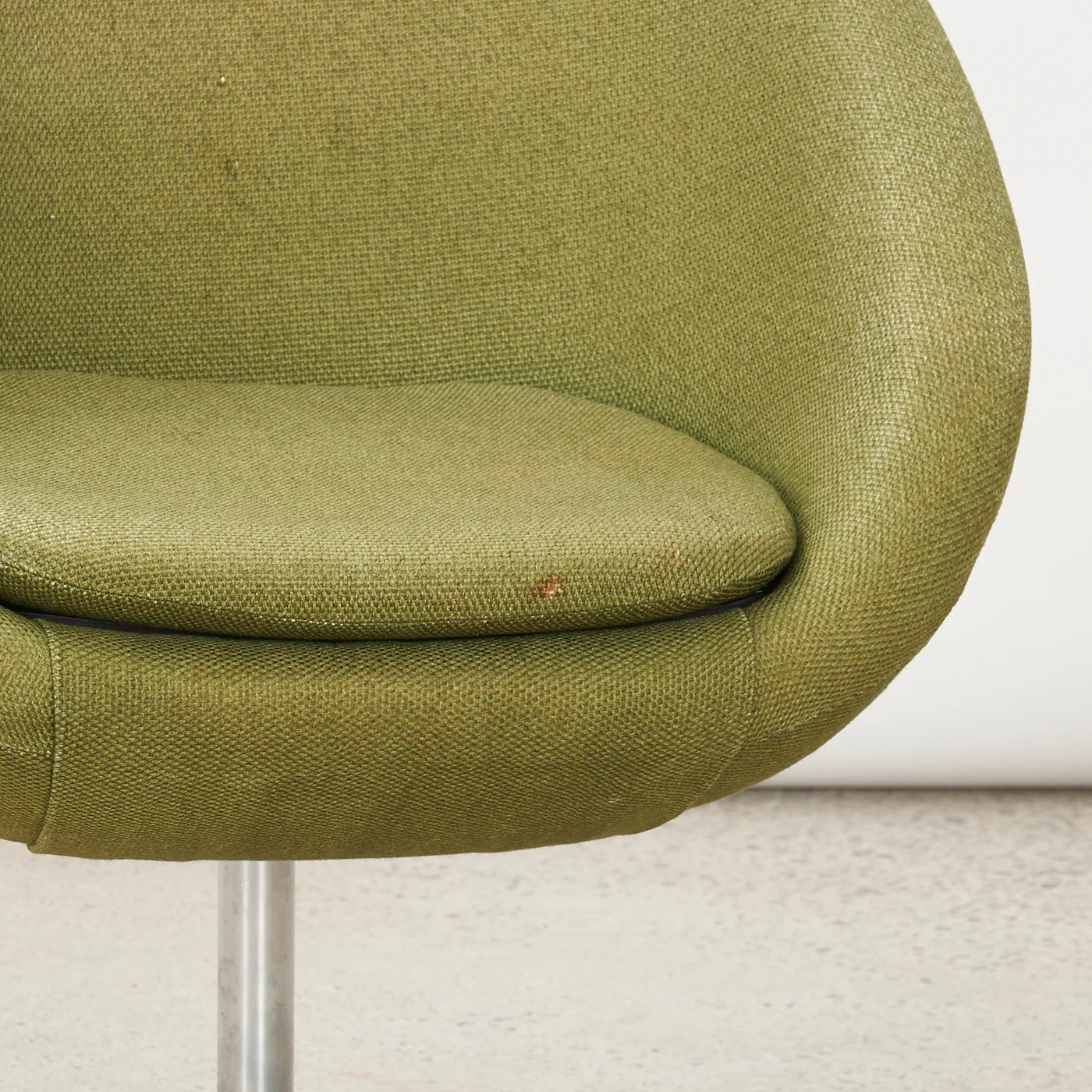 Vintage Upholstered Swivel Chair - Image 9
