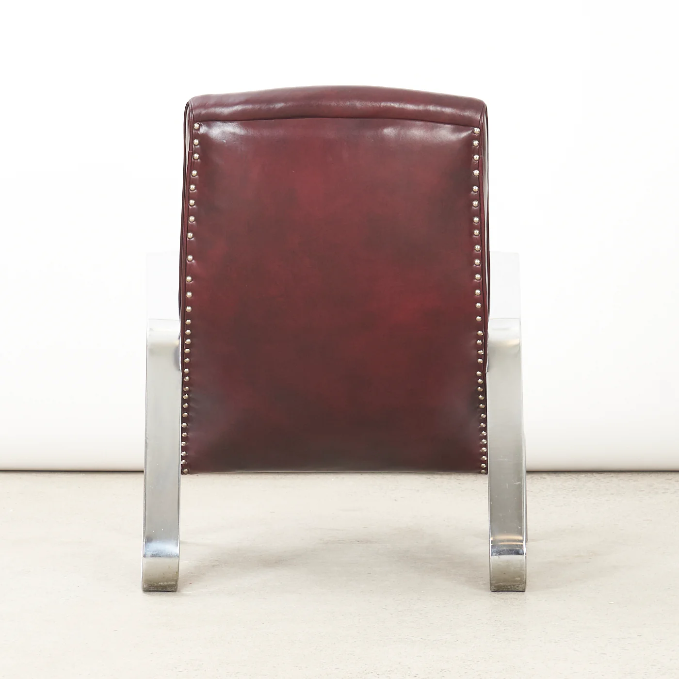 Vintage Vinyl & Chrome Grasshopper Style Lounge Chair - Image 12