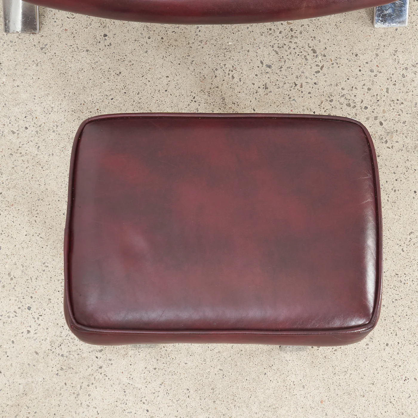 Vintage Vinyl & Chrome Grasshopper Style Lounge Chair - Image 8