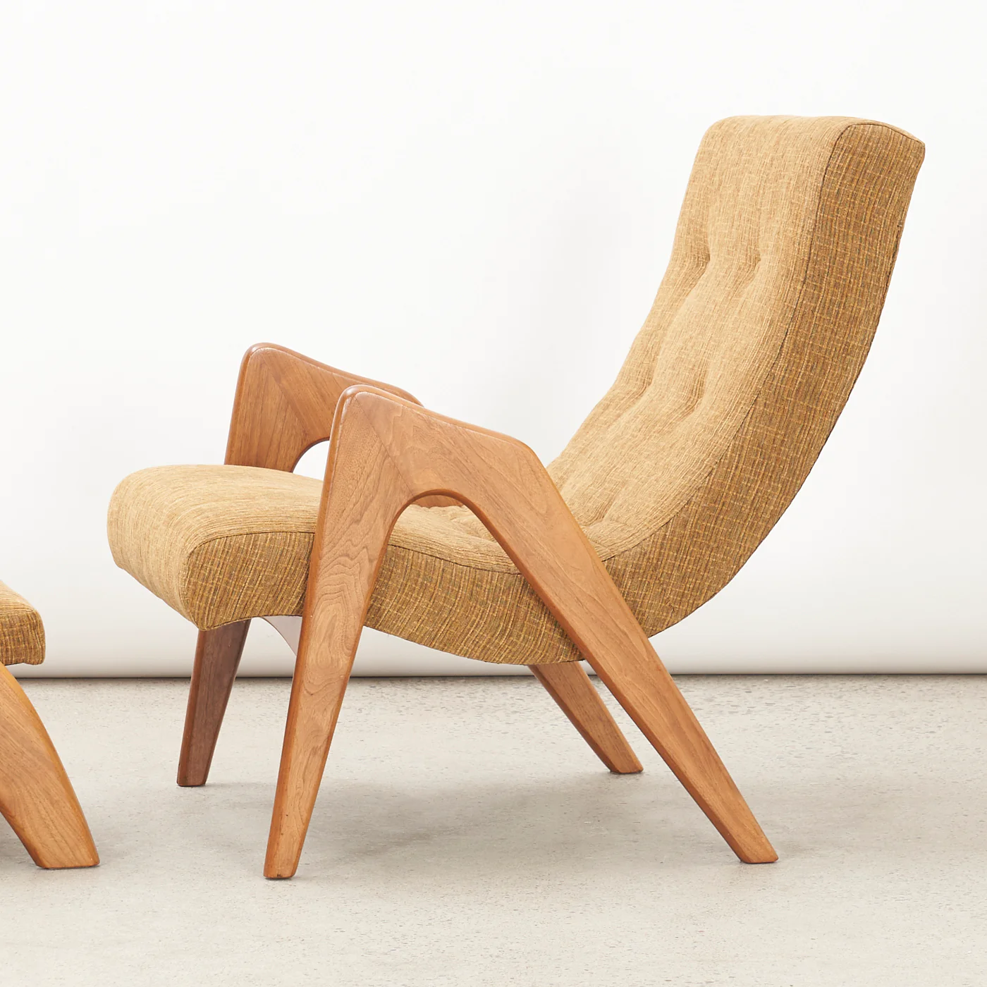 Walnut Lounge Chair & Ottoman by Adrian Pearsall - Image 8