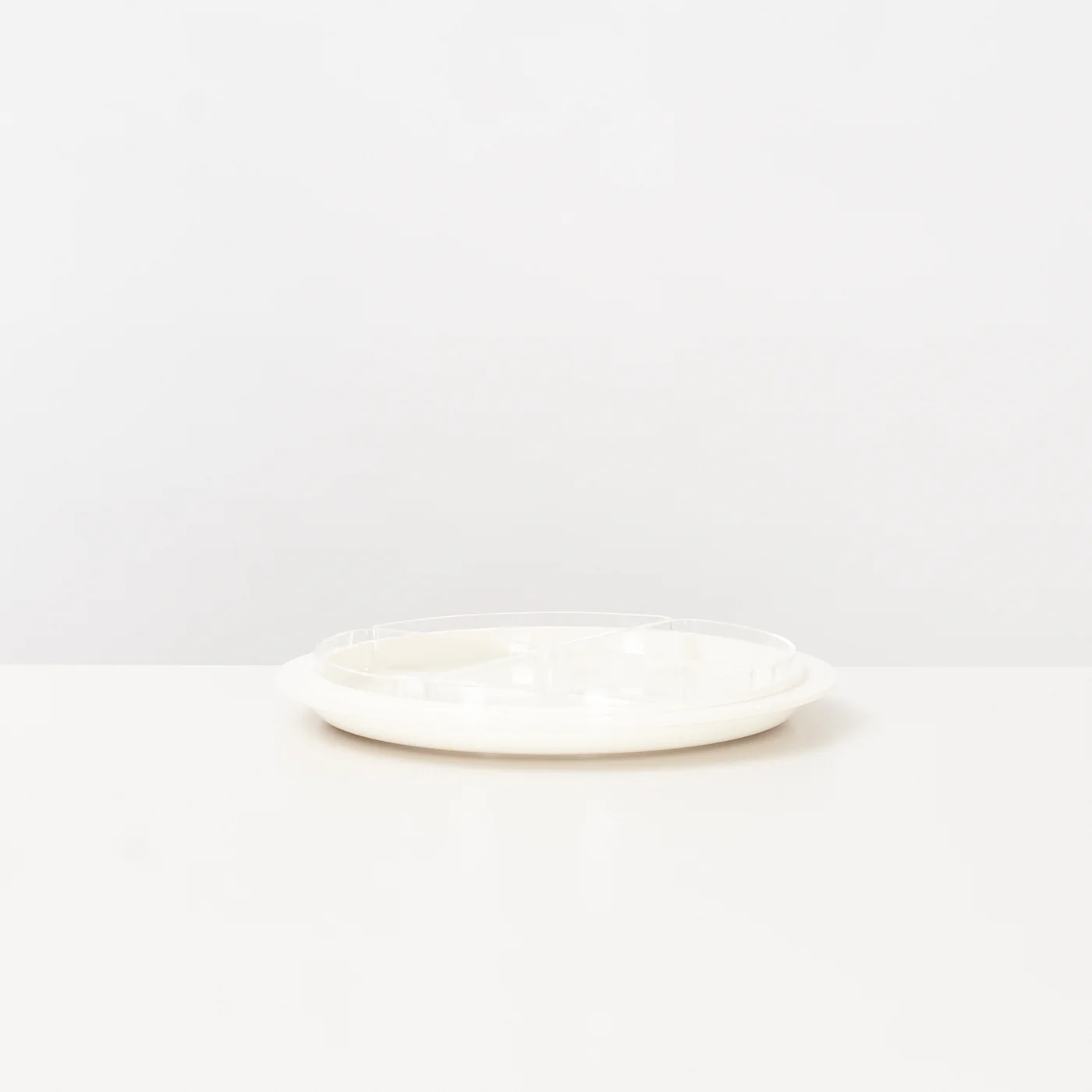 White And Clear Plastic Divided Tray by André Morin